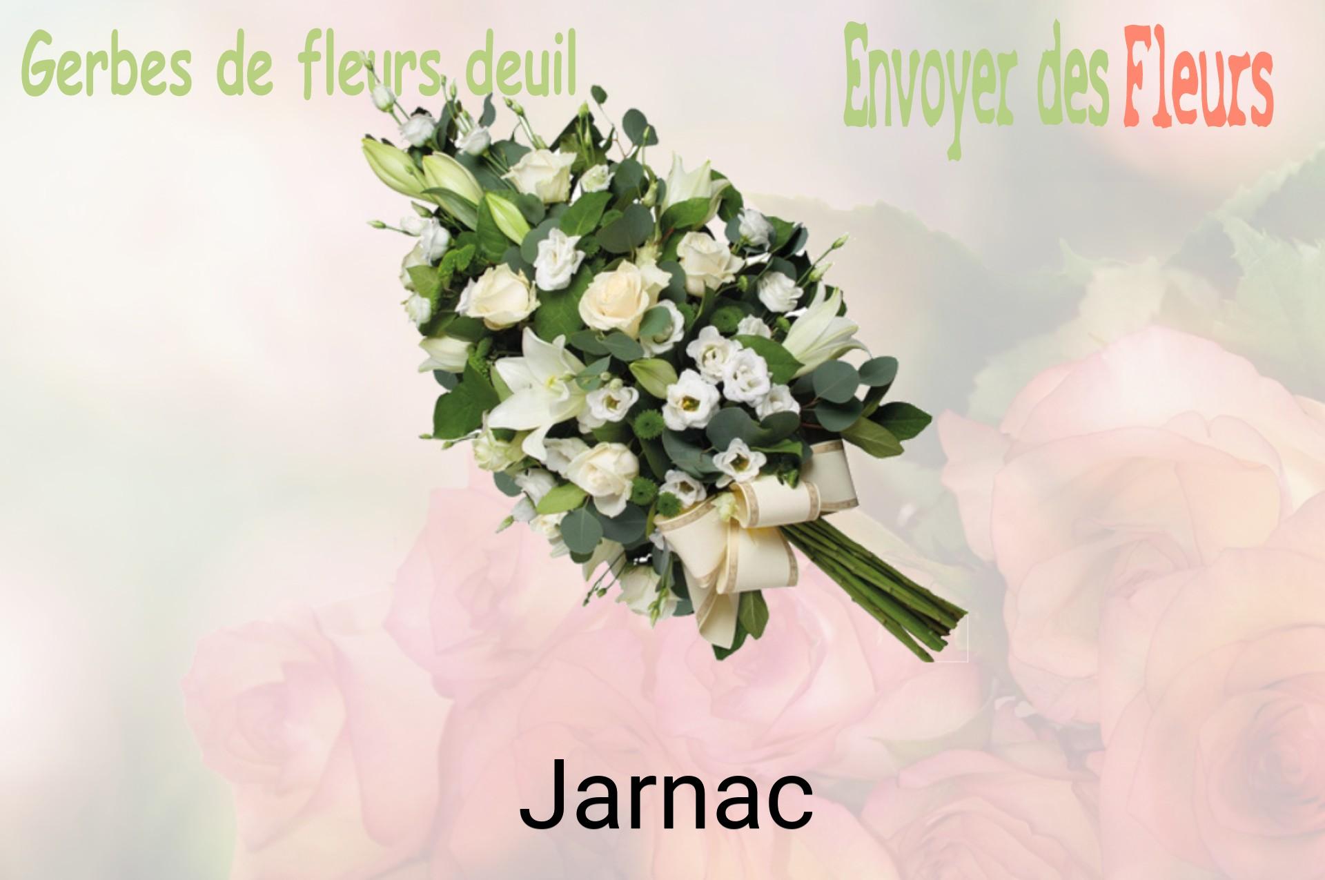 Gerbe de fleurs de deuil livrée à Jarnac